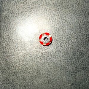 Pandora Red and White Glass Charm